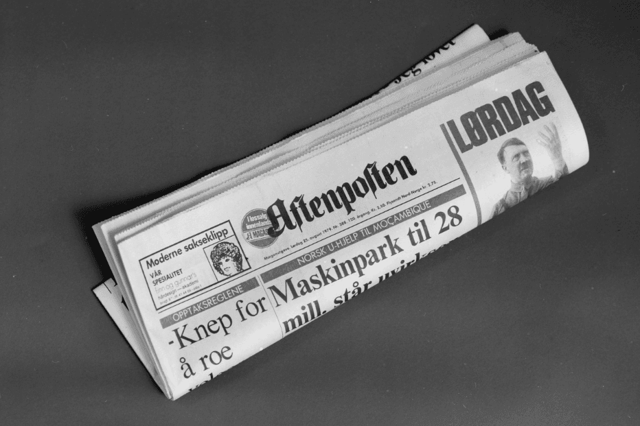 РИА «Новости» пишет: норвежская Aftenposten симпатизировала Гитлеру. В действительности  «симпатии» закончились с началом войны