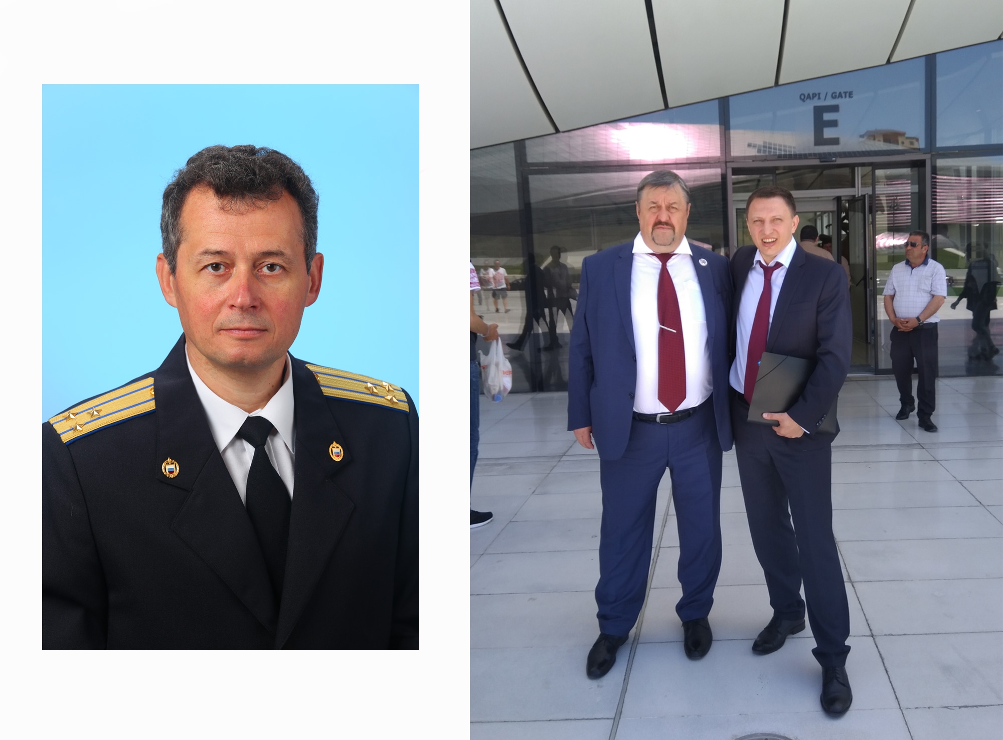 Слева полковник Дмитрий Аванесов, справа Валерий Чернышов (справа с открытым ртом)